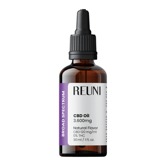 REUNI CBD OIL 3600mg - Broad Spectrum - 0% THC