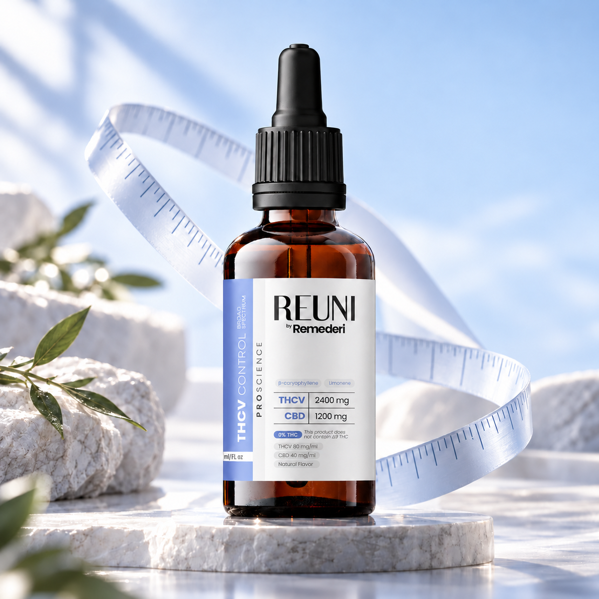 REUNI THCV CONTROL OIL 3600mg - THCV 2:1 CBD - Broad Spectrum 0%THC