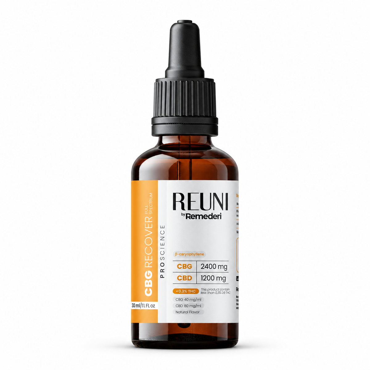 REUNI CBG OIL 3600mg - CBG 2:1 CBD - Full Spectrum - 0,3% THC