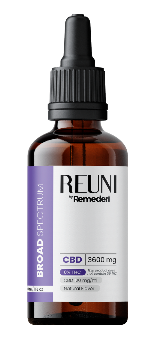 REUNI CBD OIL 3600mg - Broad Spectrum - 0% THC