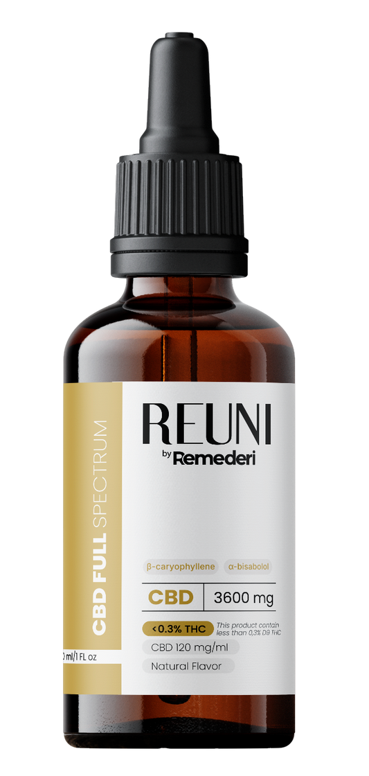 REUNI CBD OIL 3600mg - Full Spectrum - 0,3% THC
