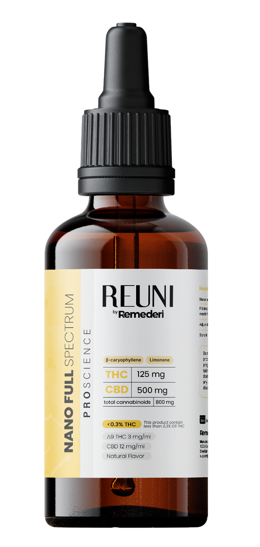 REUNI CBD OIL 900mg - Nano Full Spectrum - 0,3% THC
