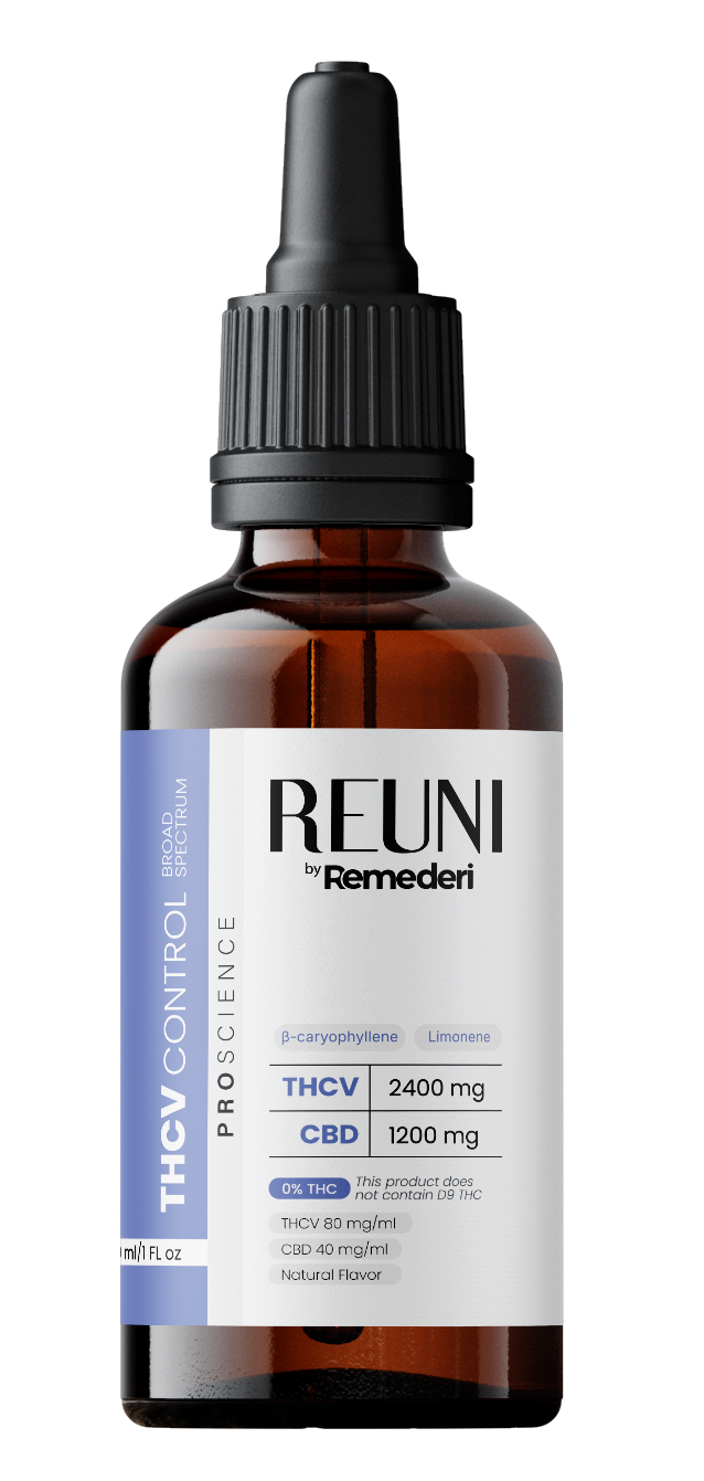 REUNI THCV CONTROL OIL 3600mg - THCV 2:1 CBD - Broad Spectrum 0%THC